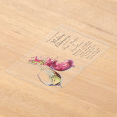 Roter und Weißer Wein Hochzeitsfeier Acryleinladungen (Ablage )