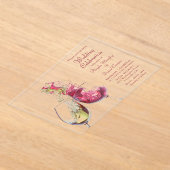 Roter und Weißer Wein Hochzeitsfeier Acryleinladungen (Ablage )