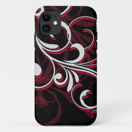 Roter und weißer Wirbel Case-Mate iPhone Hülle