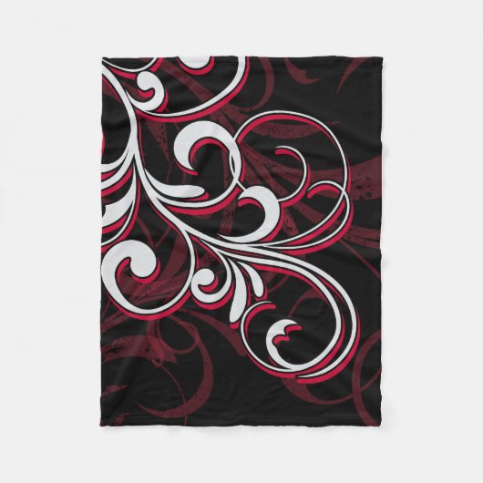Roter und weißer Wirbel Fleecedecke (Vorderseite)