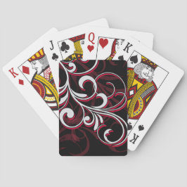 Roter und weißer Wirbel Spielkarten
