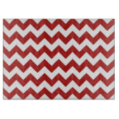 Roter und weißer Zickzack Schneidebrett (Vorderseite)