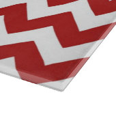 Roter und weißer Zickzack Schneidebrett (Ecke)