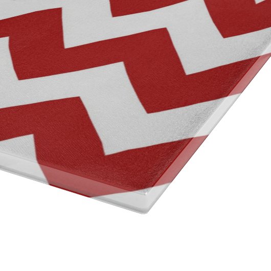 Roter und weißer Zickzack Schneidebrett (Ecke)