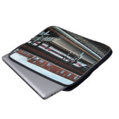 Roter und weißer Zug Laptopschutzhülle (Vorne Knopf)