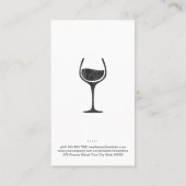 Roter und Weißwein | Restaurant | qr Code Visitenkarte (Rückseite)