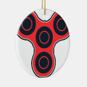 Roter Unruhe-Spinner Keramikornament (Rechts)