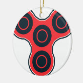 Roter Unruhe-Spinner Keramikornament (Links)