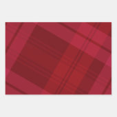 Roter Urlaub karierte klassische fette Weihnachten Geschenkpapier Set (Vorderseite 3)