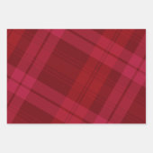 Roter Urlaub karierte klassische fette Weihnachten Geschenkpapier Set (Vorderseite 2)