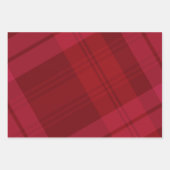 Roter Urlaub karierte klassische fette Weihnachten Geschenkpapier Set (Vorderseite)