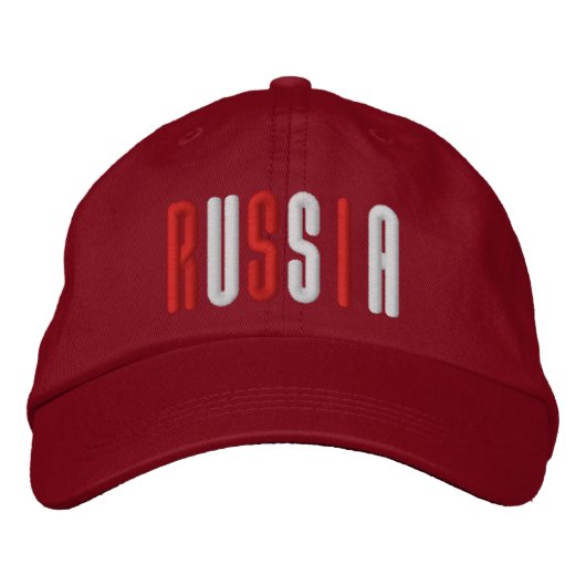 ROTER USA-Hut Bestickte Baseballkappe (Vorderseite)