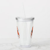 Roter Ushanka Hut Basset Hounds | Acryltrinkbecher (Links)