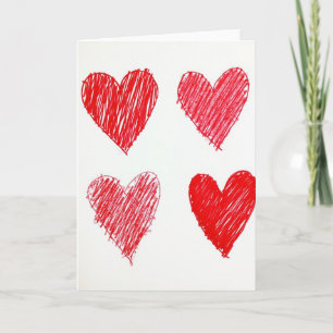 Roter Valentinsgruß Karte