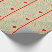 ROTER VALENTINSGRUSS-MIEZEKATZECAT GESCHENKPAPIER (Ecke)