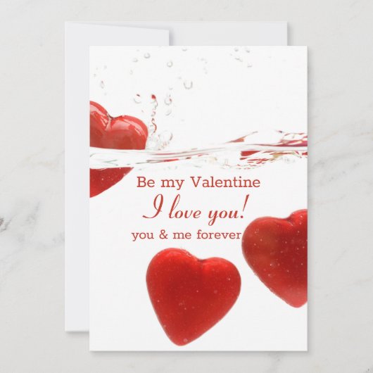 Roter Valentinstag Einladungs-Karte Einladung (Vorderseite)