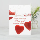 Roter Valentinstag Einladungs-Karte Einladung (Stehend Vorderseite)