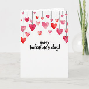 Roter Valentinstag-Grußkarte Karte