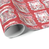 Roter Valentinstag Kaffe Romantische Geschenkpapier (Rolleneckpunkt)