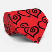 Roter Valentinstag Schlips Krawatte (Gerollt)