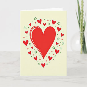 Roter Valentinstagskarte Karte