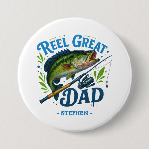 Roter Vater - Fischfang und Fisch Button
