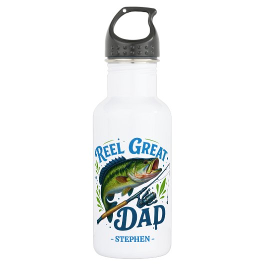 Roter Vater - Fischfang und Fisch Edelstahlflasche (Vorderseite)