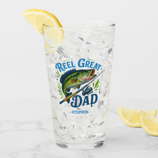 Roter Vater - Fischfang und Fisch Glas (Vorderseite Ice)