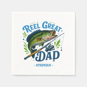 Roter Vater - Fischfang und Fisch Serviette