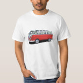 Roter VeeDub Bus-Transporter-T - Shirt (Vorderseite)