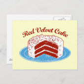 Roter Velvet-Kuchen Postkarte (Vorne/Hinten)