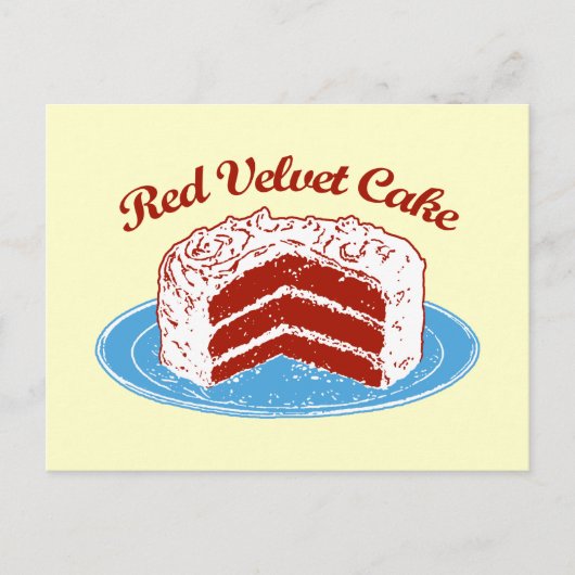Roter Velvet-Kuchen Postkarte (Vorderseite)
