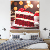 Roter Velvet Leinwanddruck (Insitu (Schlafzimmer))