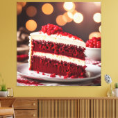 Roter Velvet Leinwanddruck (Insitu (Wohnzimmer))