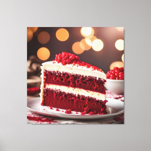 Roter Velvet Leinwanddruck (Vorderseite)