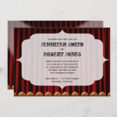 Roter Velvet Vorhang Bühne Hochzeit Einladung (Vorne/Hinten)