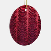 Roter Velvet-Vorhang Keramik Ornament (Rechts)