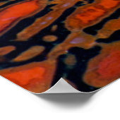 Roter verdünnter Dinosaurierknochen Poster (Ecke)