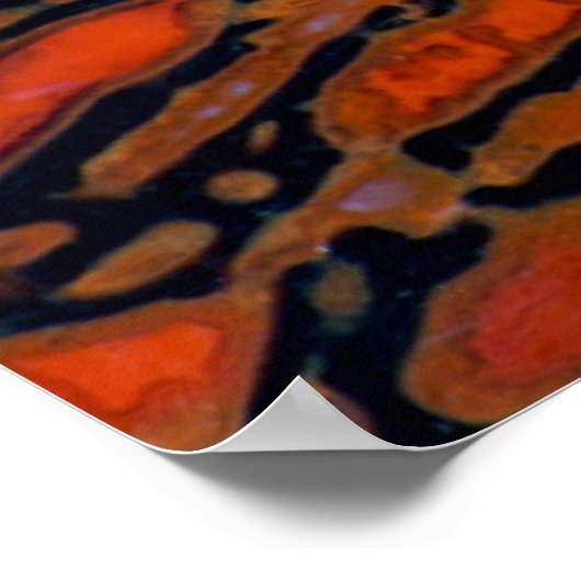 Roter verdünnter Dinosaurierknochen Poster (Ecke)