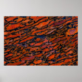 Roter verdünnter Dinosaurierknochen Poster (Vorne)