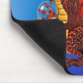 Roter Vermögens-Drache Mousepad (Ecke)