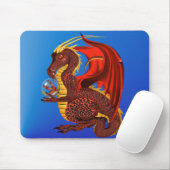 Roter Vermögens-Drache Mousepad (Mit Mouse)