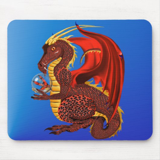 Roter Vermögens-Drache Mousepad (Vorne)