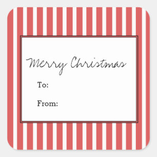 Roter Vertikaler Feiertag Quadratischer Aufkleber