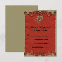 Roter Vintag-Gotischer Skelettschlüssel Save the D