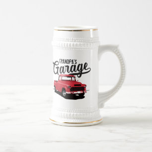 Roter Vintage-LKW-Bierkrug nach Maß Bierglas