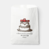 Roter Vintage-LKW Geschenktütchen (Vorderseite)