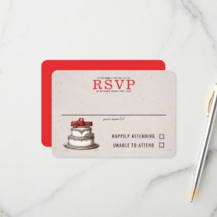 Roter Vintage-LKW RSVP Karte