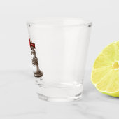 Roter Vintage-LKW Schnapsglas (Rechts)