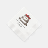 Roter Vintage-LKW Serviette (Ecke)